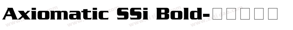 Axiomatic SSi Bold字体转换